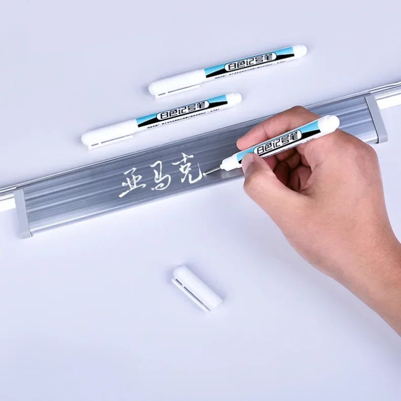5/10PCS/Set 0.7mm 20mm Long Nib White Marker Pens Multi-Purpose Deep Hole Quick-drying Carpenter Oily Pen for Bathroom Wood