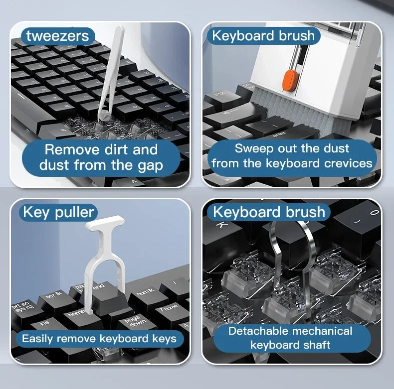 Multi-Function Cleaning Kit  for iPhone AirPods iPad Digital  Camera  PC Keyboard Phone Screen Headphones Cleaning Tools