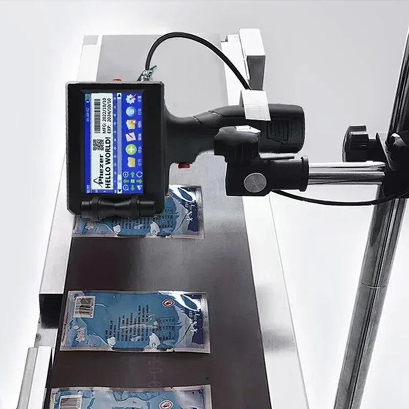 Phezer P15 Handheld Inkjet Printer 12.7/25.4mm Portable Label Printer Expiry Date Batch Code Logo QR Barcode 28 Languages