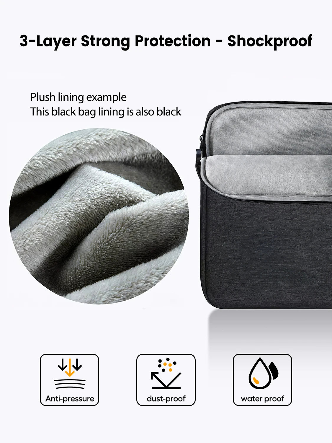UPERFECT 24.5" Laptop Sleeve Protective Carrying Case for 24-24.5" Portable Monitor Notebook Tablet Large Display Bag