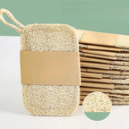 6pcs Natural Loofah Exfoliating Sponges - Gentle Body Scrubber for Shower & Bath, Bamboo Fiber Cleaning Pads 2042