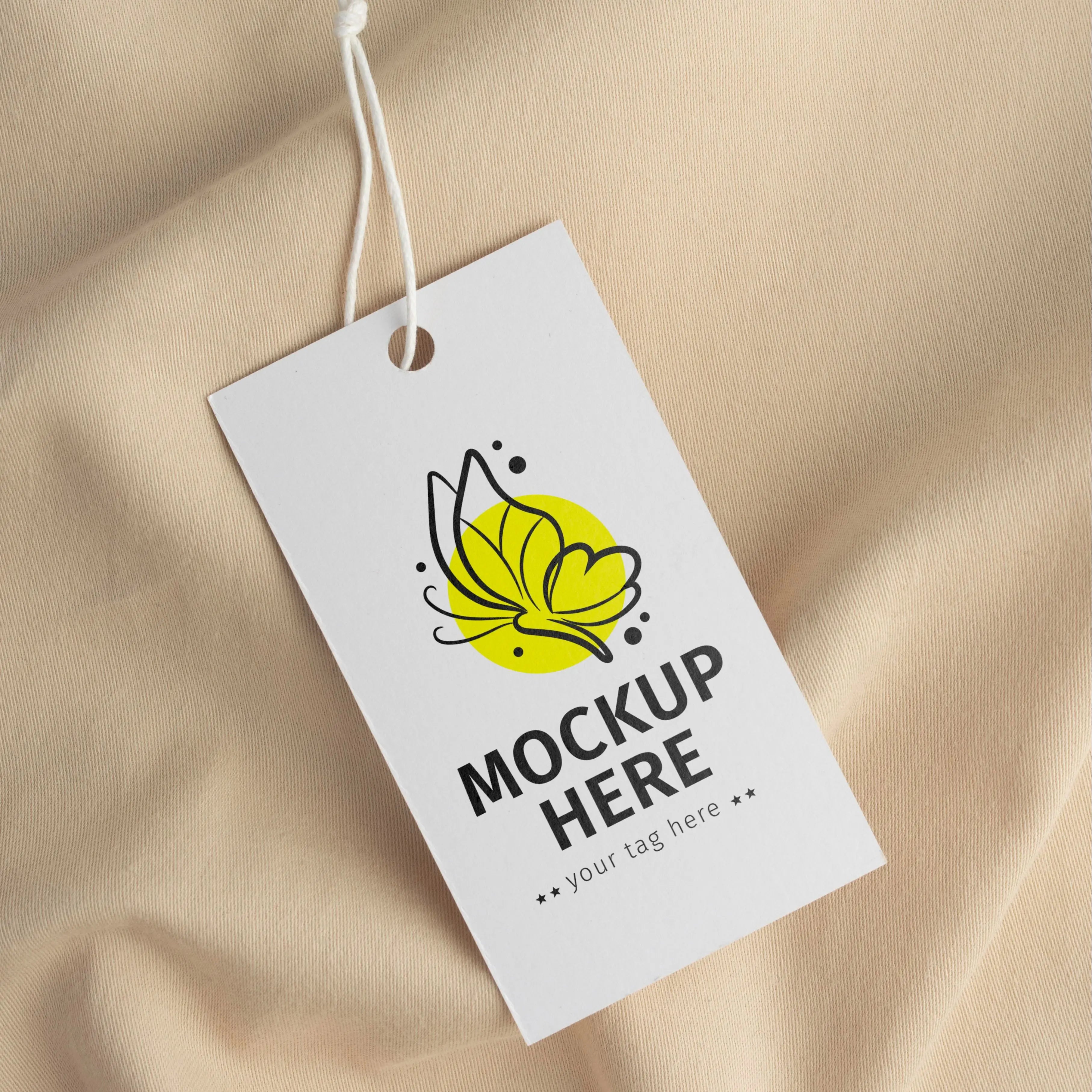 500PCS Custom Tags Paper Labels Clothing Brand Fashion Business Handmake Merchandise Logo Design Hang Personalized Tag