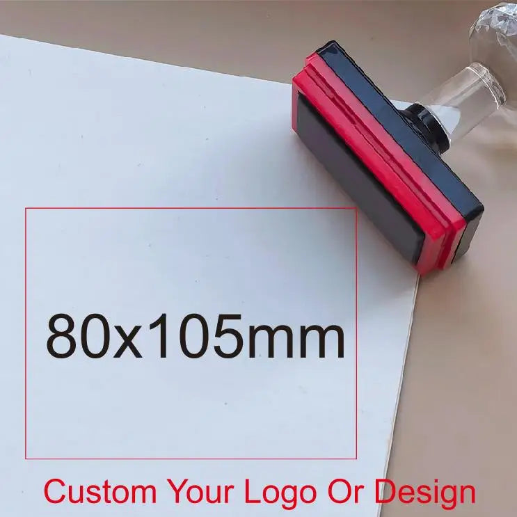 Personalized Logo and Text Self Inking Stamp Custom Your Own Design Company Logo Customized Photosensitive Seal Ink Stamp
