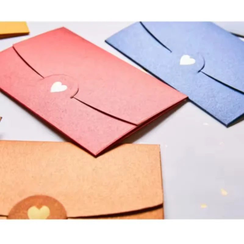 20Pcs small greeting card envelope made of Western colored pearl paper material with exquisite hot stamping and embossed design