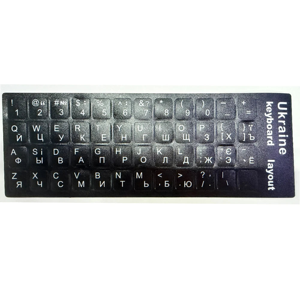 Keyboard Skin Fashion Keyboard Key Sticker Label Many Language Russian Arabic Spanish German French for 10-17 Inch Laptop