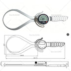 0-6inch 0-8inch External digital caliper 0-150mm. Outside caliper. Caliper gauge sheet Thickness Gauge Power 0.5-8.5Inch