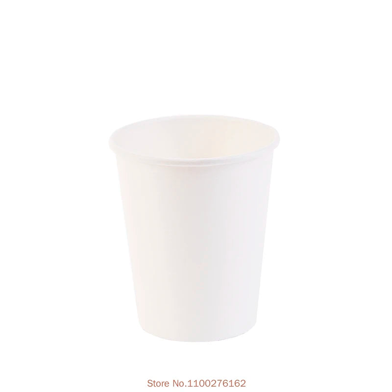 100pcs/pack 100ml Small Paper Cup White Coffee Cup Tea Milk Cup Disposable Party Supplies
