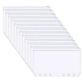 12Pcs A6 Binder Pockets Transparent PVC 6-Hole Binder Pockets Zip Folder Plastic Money Budget Envelopes