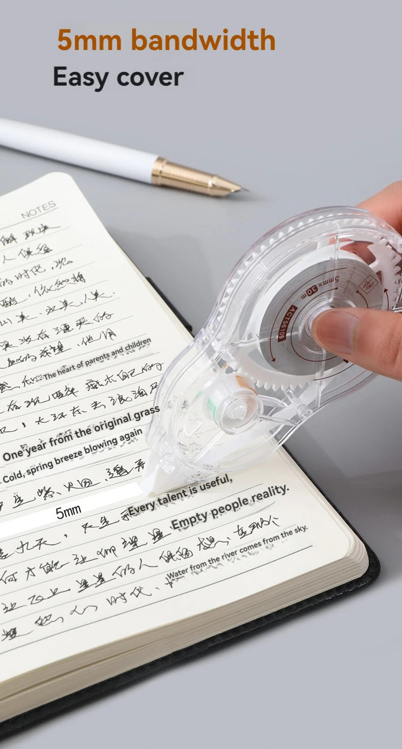 Correction tape large capacity correction tape students junior high school students multifunctional affordable installed 30m70m1