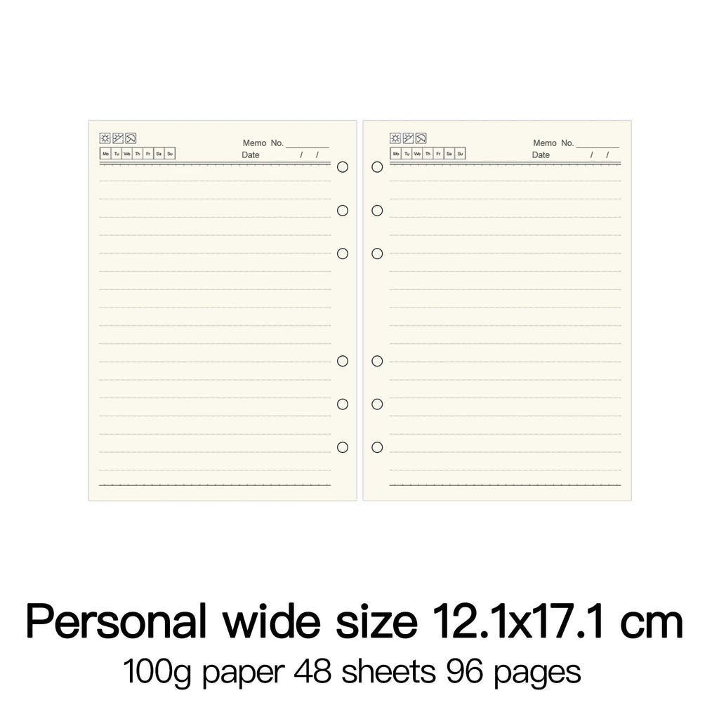 High Quality Ring Binder Notebook A5 Personal A6 A7 A8 Size Insert Refills Loose Leaf Spiral Diary Planner Inner Core 100g Paper