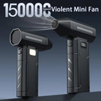 150000RPM Dust Blower With LED Light Powerful Handheld Rechargeable Blower Electric Air Duster 5 Speed
