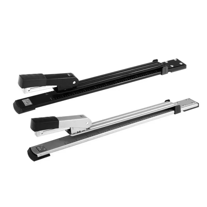 Long Reach Stapler, 25 Sheet Capacity, Long Arm Standard Staplers for Booklet or Book Binding, Black
