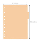 5Pcs Plastic Divider Index Paper Classification Tabs 11 Holes Long-Lasting Colorful Binder Page Markers Notepad Dividers