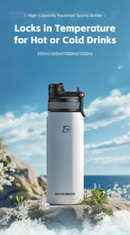 ROCKBROS Cycling Water Bottle Thermal Drinkware Vacuum Flasks & Thermoses Bottle 500ml 650ml 1000ml 1200ml Cycling Water Bottle