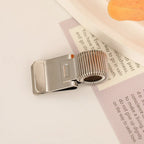 1pc Heavy-Duty Metal Pen Clip with Spring - Secure Grip Notebook Paper Clip, Minimalist Desk Organizer for School, Office
