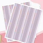 280PCS Personalized Name Stickers Long Strip Pencil Labels Custom Waterproof Self Adhesive Name Labels for Bottles Notebooks