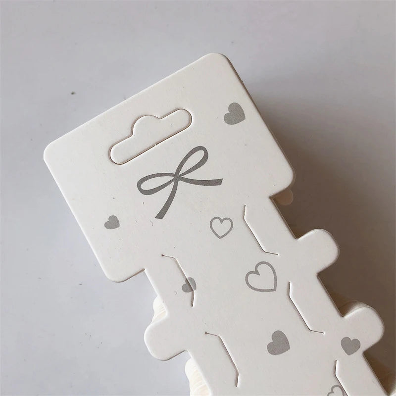 50PCS Hairpin Long Paper Card Hairband Display Card For DIY Hair Jewelry Packing Hair Clip Hairband Bracelet Retail Price Tag