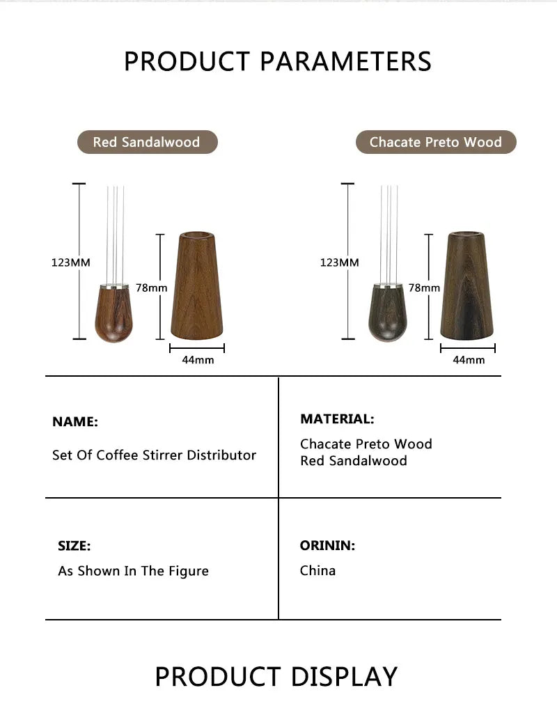 Coffee WDT Tools Needle Distributor Stainless Steel Powder Stirrer With Wooden Stand Espresso Maker Accessories Barista Tools