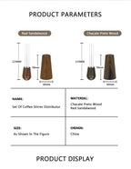 Coffee WDT Tools Needle Distributor Stainless Steel Powder Stirrer With Wooden Stand Espresso Maker Accessories Barista Tools