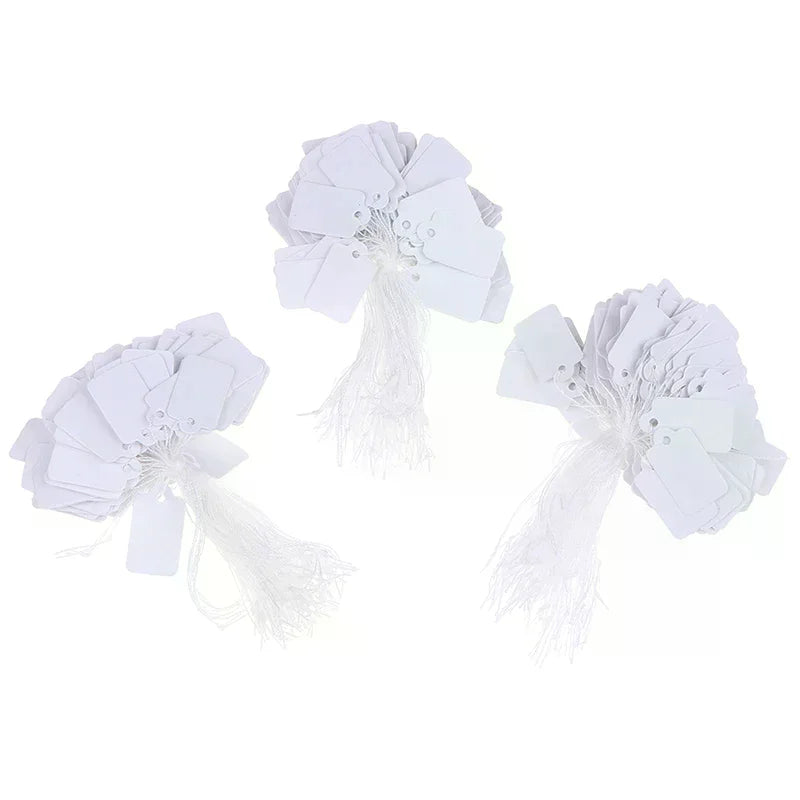 300Pcs label tie string strung ticket jewelry merchandise display price tags