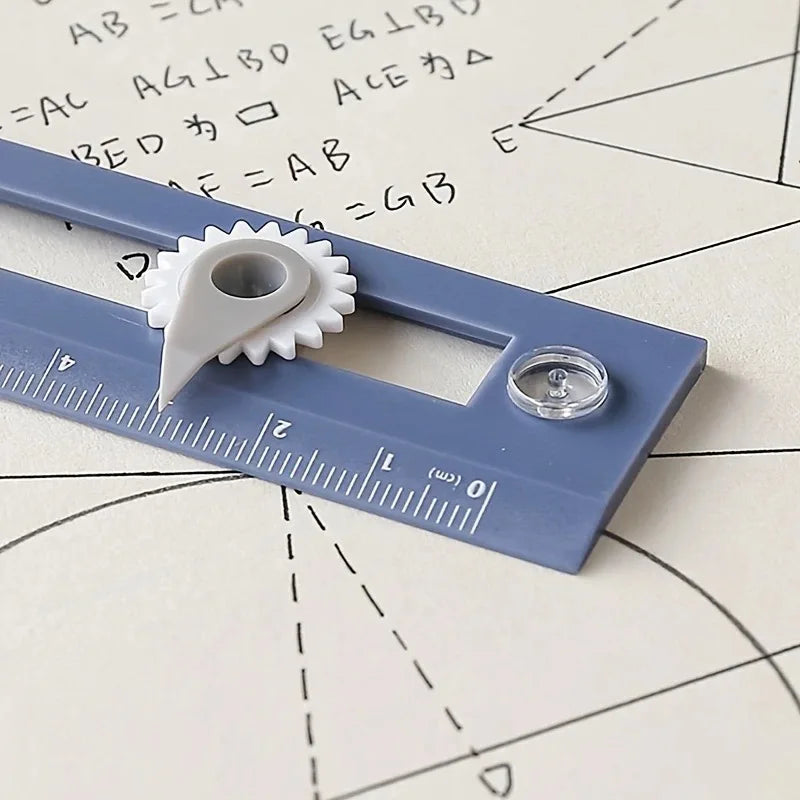 1pc Two-in-one Compasses Color Multifunctional Drawing Circle Tool DIY Geometric Compass Ruler For Office School Home