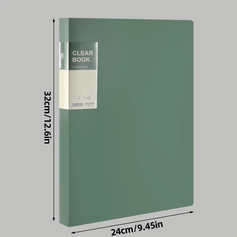 A4 Side-Loading Document Folder Multi-Layer Transparent  Organizer Paper Holder Sheet Music Binder with Dividers 20/30/40/60Page