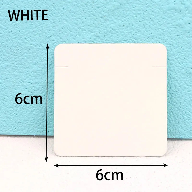 50pcs 6*6cm Necklace Bracelets Packing Cards Kraft Paper Cards for DIY Jewelry Display Cards Retail Price Tags Cardboard Holder