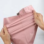 100PCS Baby Pink Poly Mailer Adhesive Envelope Thank You Bag DIY T-shirt Bra Gifts Shoes Box Express Shipping Packaging Pouches