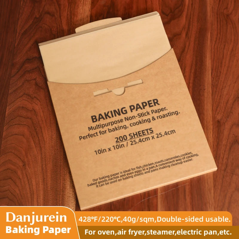 Parchment Paper Baking Paper Square Non-Stick Precut 4” to 12” Grilling Oven Air Fryer Steaming Burger Paper Baking Supplies