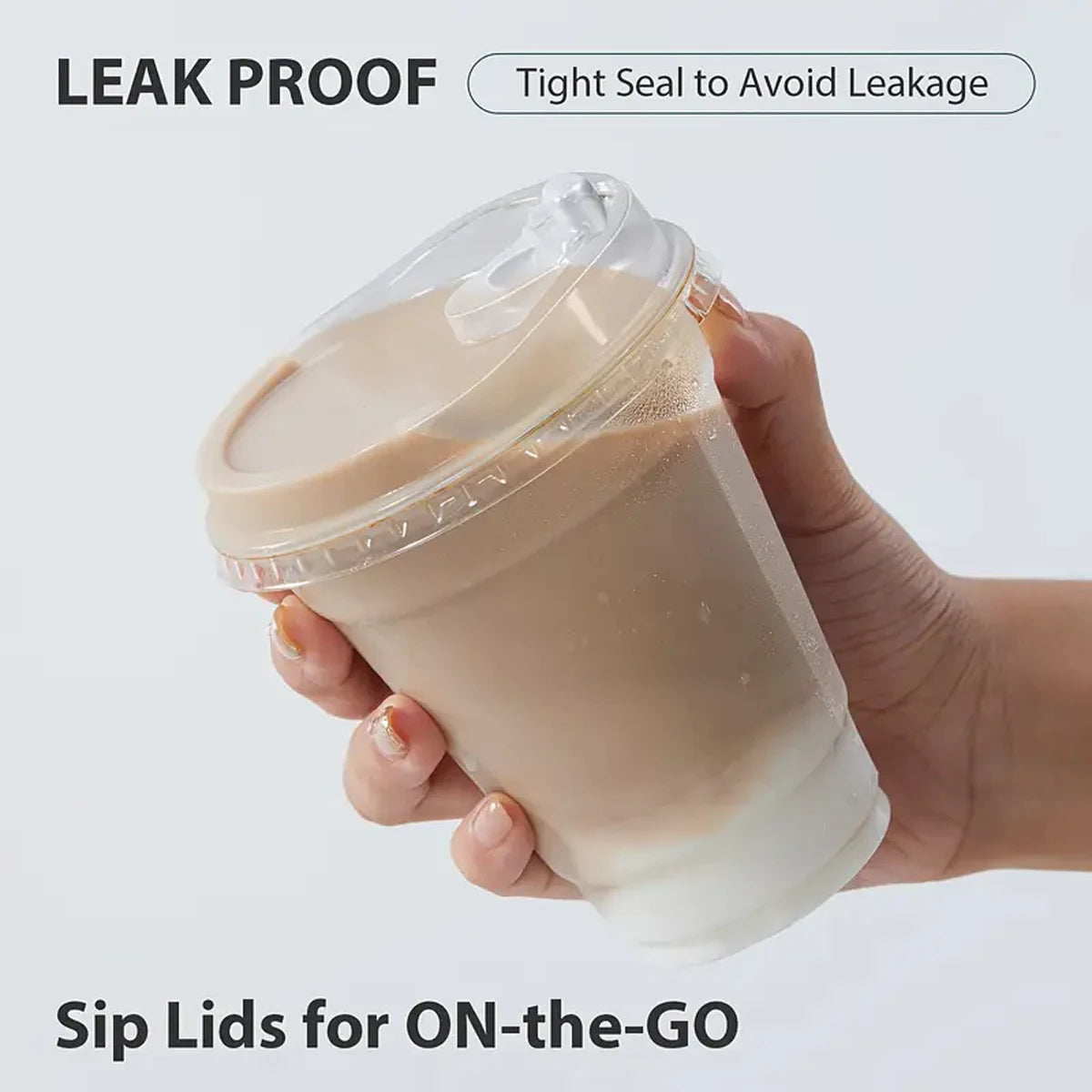 10/20/50pcs Transparent Disposable Coffee Cup Without Straw Suitable for Smoothies and Cold Drinks