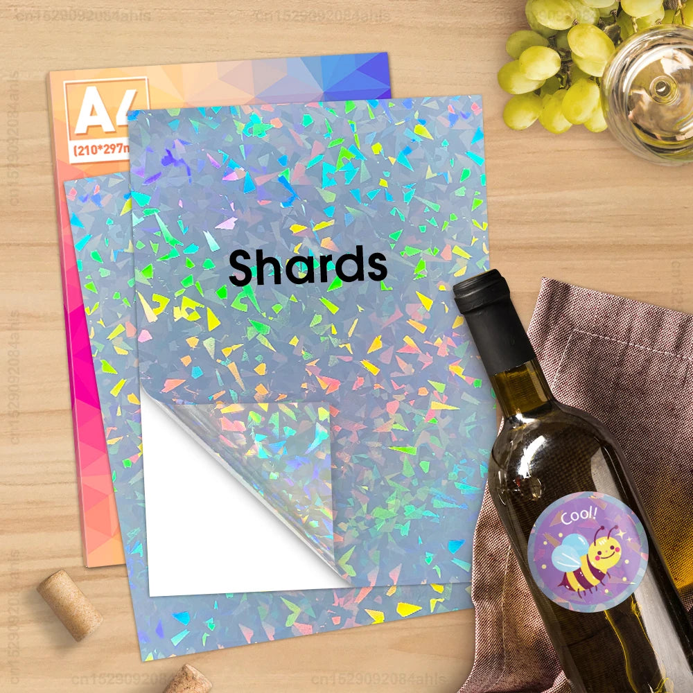 100% Transparent A4 Paper Sheets Adhesive Printable Label Sticker Paper Glossy for Inkjet Printer Clear Vinyl Label Copy Paper