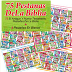 75pcs Spanish Bible Indexing Tabs, Bible Tabs, Bible Sticky Tabs For Old And New Testament, Book Tabs, Bible Labels Tabs, Bible