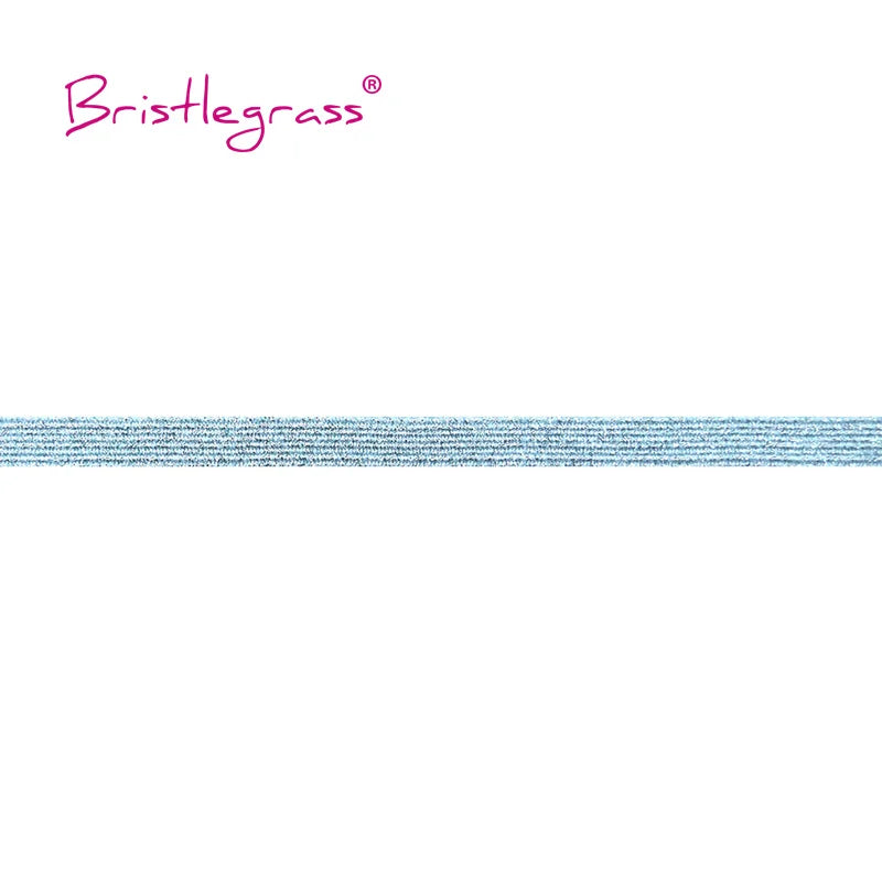 BRISTLEGRASS 2 5 10 Yard 1/4" 6mm Flat Skinny Elastic Cord Glitter Latex Rubber Band Rope Notebook Earloop Dress DIY Sewing Trim