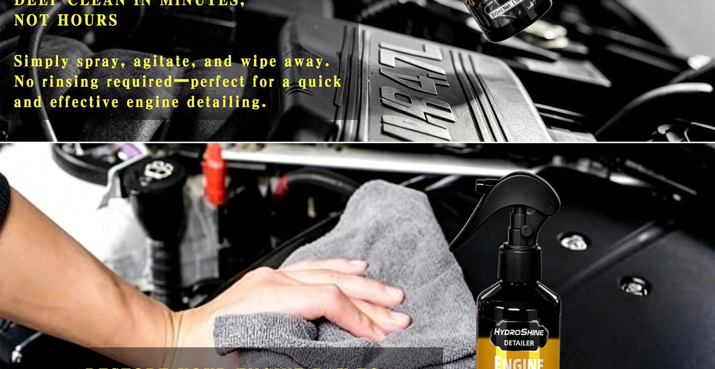 Hydroshine Engine Bay Cleaner Care  Heavy Oil Dust Clean Spray for Car Engine Powerful Decontamination Compartment Cleaning Tool