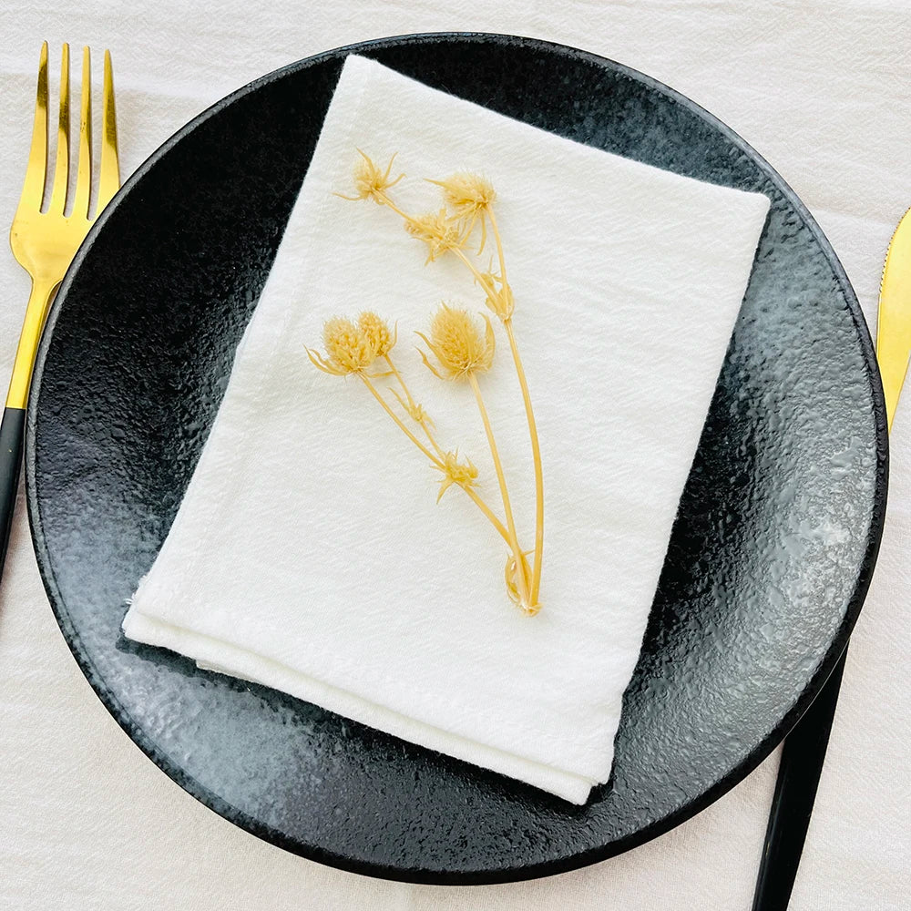 Set of 6 Cotton Cloth Napkins 30x45cm Christmas New Year Decor Fabric Serviette Kitchen Tea Towel Home Wedding Table Decoration