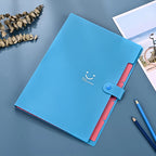 5page Classic Accordion File Folders - A4 Document Storage Bags with Plastic Material and Test Roll Holder - Durable and Expanda