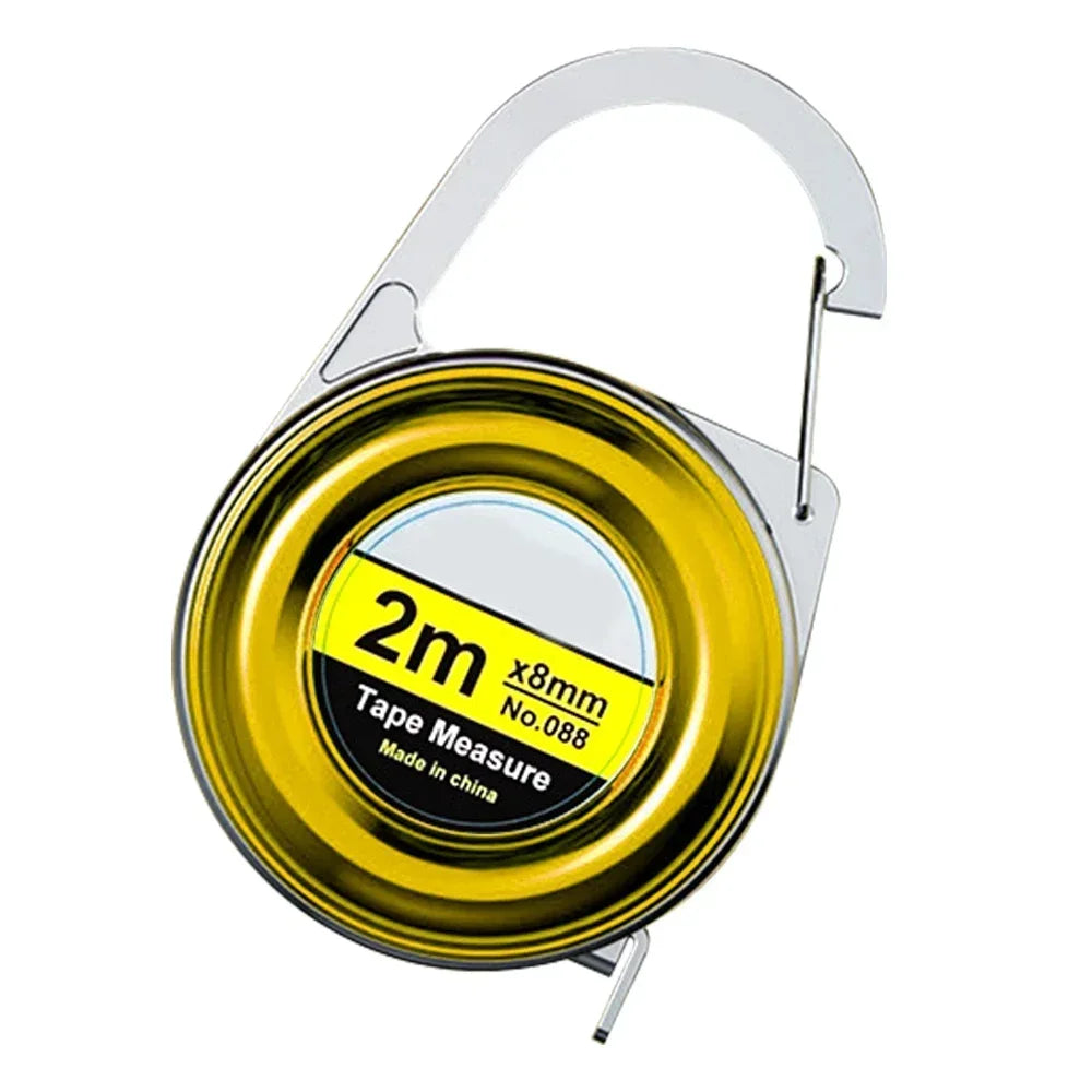 Retractable Keychain Tape Measur Portable Mini Centimeter Inch Retractable Ruler Roulette 2 Meter Measure Tape Gift