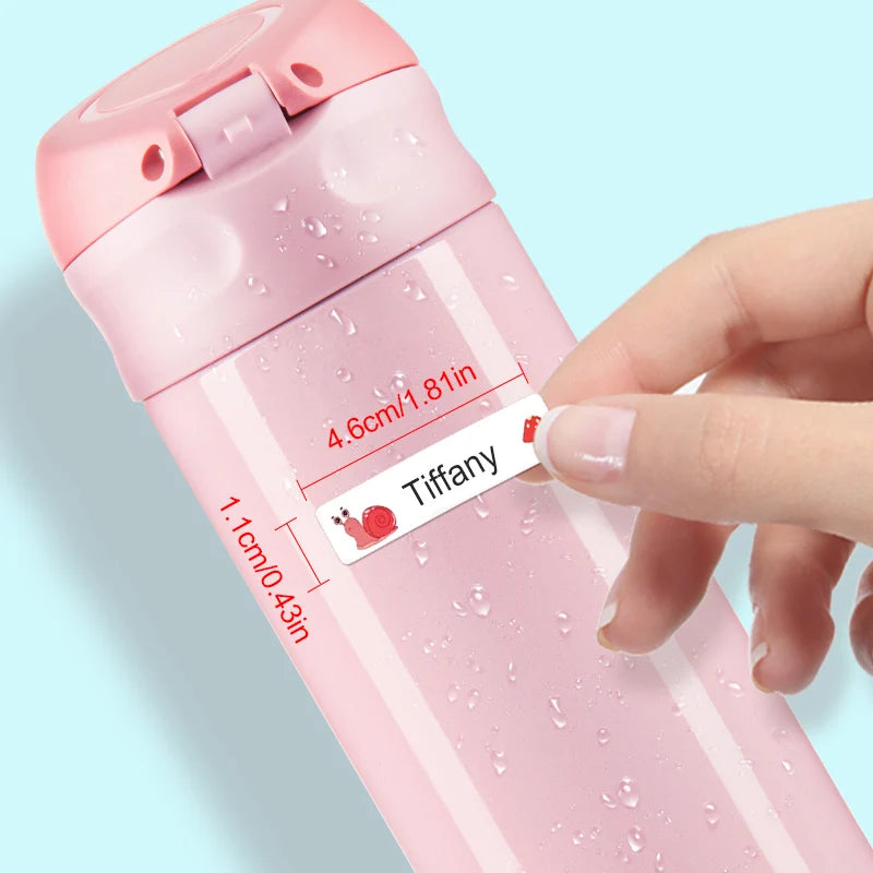 ‌Customized Waterproof Name Tags for School - Personalized Stickers for Kids Lunch Boxes, Backpacks & Bottles, Multilingual