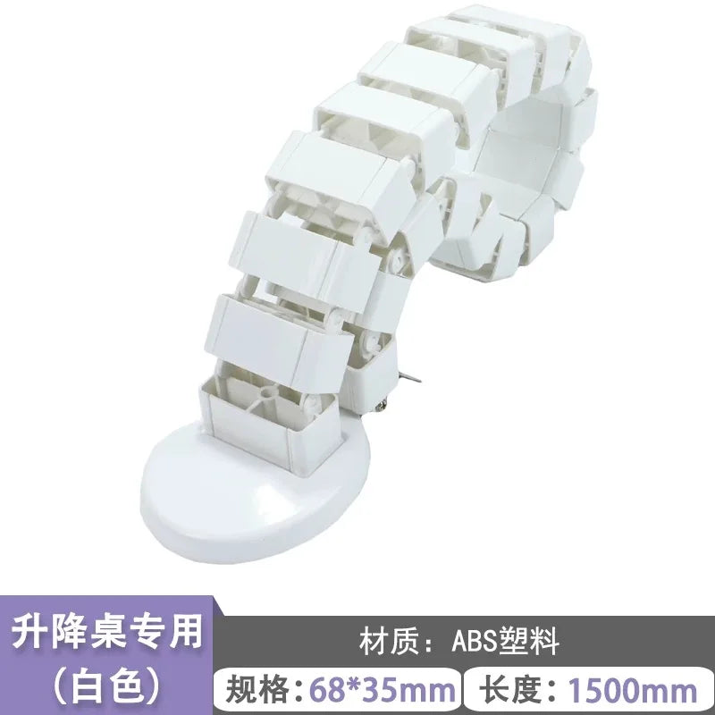 Wire Spine Cable Sleeve Under Desk Cable Tray Wire Management Workstation Snake Wire Organizer Management Cleaning Pipe Conduit