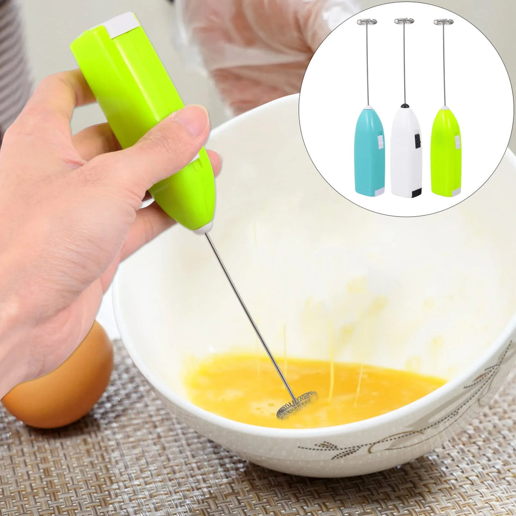 Handheld Electric Egg Beater Mini Battery Powered Milk Frother Coffee Drink Mixer Milk Foamer Kitchen Tools