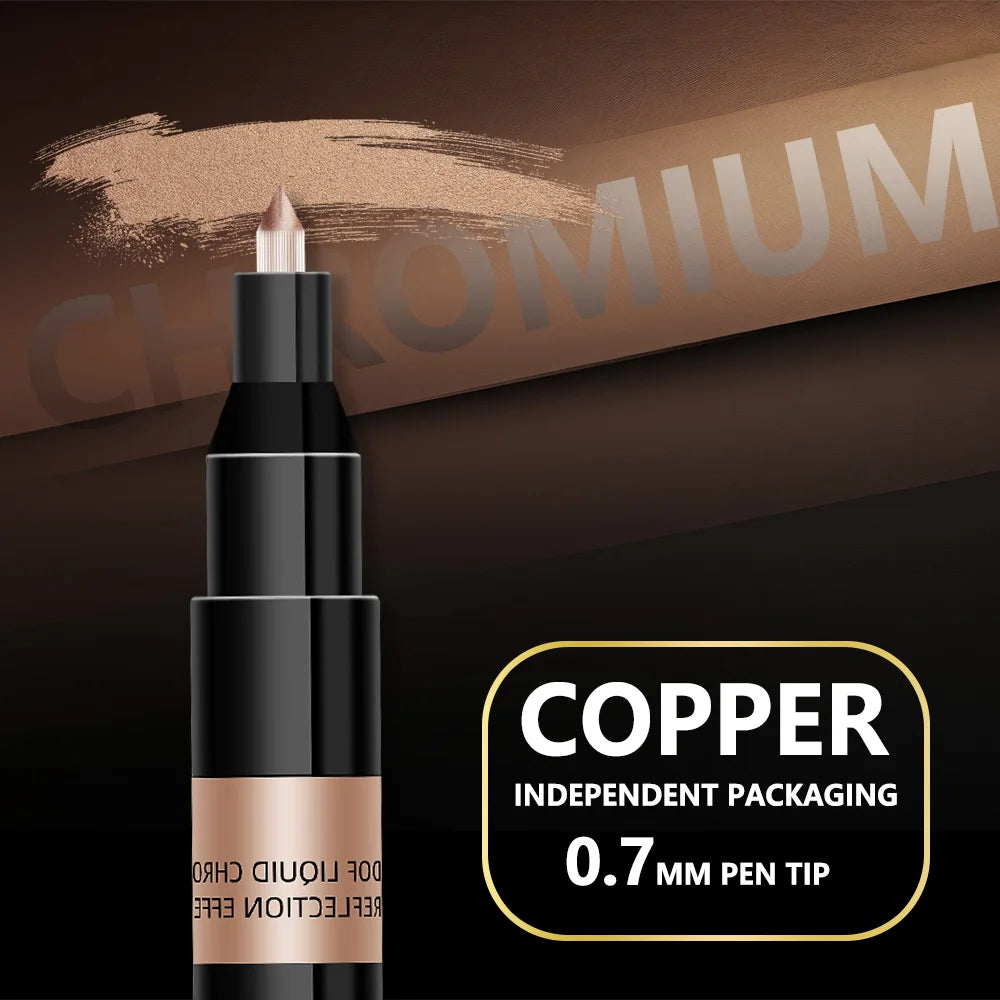 1Pcs Chrome Mirror Marker Pen 0.7mm 1mm 2mm DIY Reflective Paint Pen Permanent Gold Silver Copper Marker Model Painting Marking