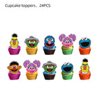 Cartoon SEsame-Streets Birthday Party Set Supplies Kids Disposable Tableware Balloon Cake Topper Banner Plates Decoration