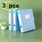 3pcs Large Capacity Plastic File Boxes for Office Use - Document, Personnel Records, Financial Accounting, and Invoice Storage