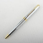 Luxury Metal Rollerball Pen 0.7mm Blue Ink Steel Gold Business Signature Pens for School Office Writing Supplies Stationery