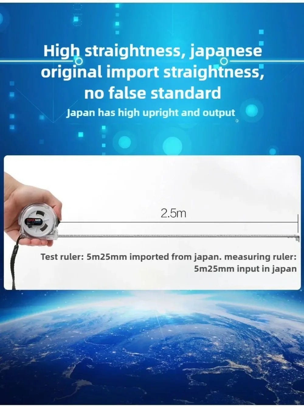3/5/7.5/10M Stainless Steel Tape Measure High Wear Resistance Measuring Tool Imported from Japan For Woodworking Site Measuring