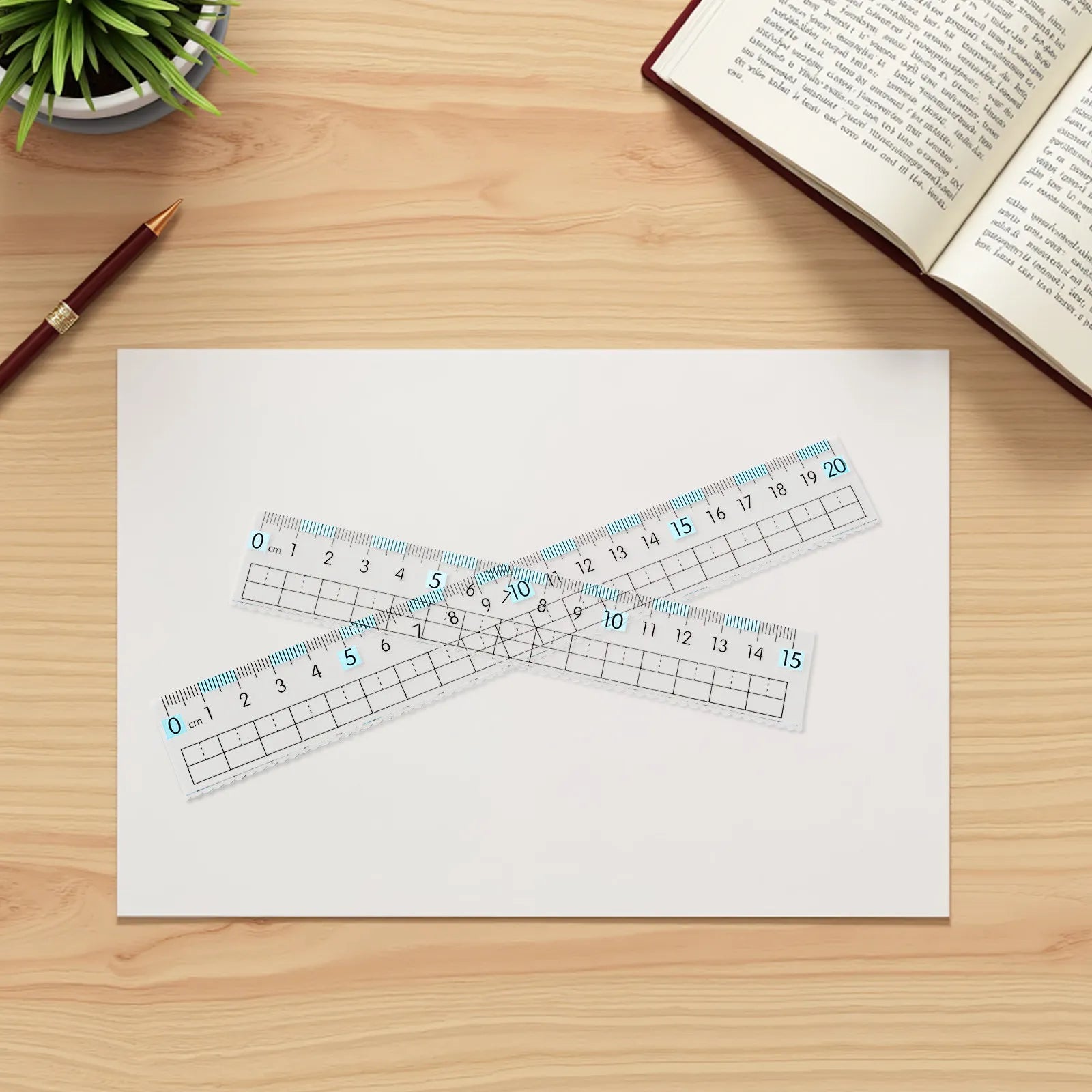 10Pcs Flexible Plastic Rulers 15Cm 20Cm Clear Transparent Metric Rulers Vision Protection School Office Drawing