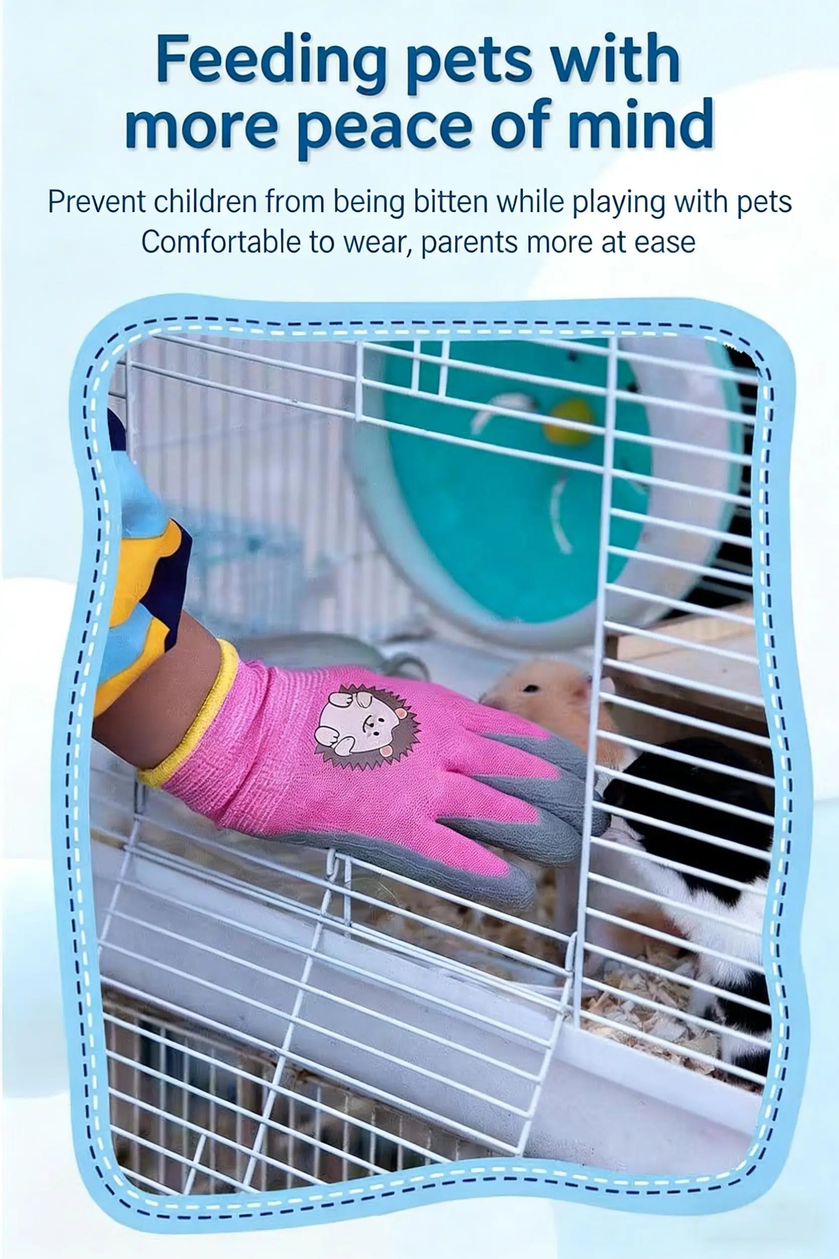 Kids Safety Protection Gloves Durable Waterproof Work Garden Non-Slip,Children Latex Gloves,Puncture-resistant,Kitchen
