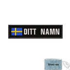 1PC 10cmX2.5cm Custom Name Flag Patch Stripes Badge Iron On Or Hook Loop Estonia Austria Bulgaria Hungary Romanian Ireland