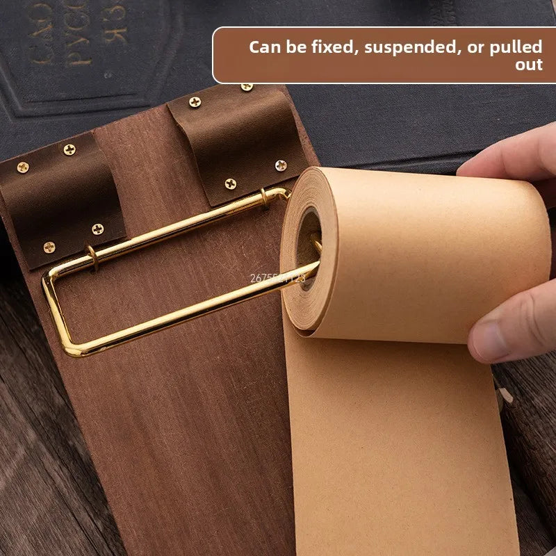 Vintage Sticky Note Clip Hanging Roll Paper Sticky Note No Sticky Ins Wind Board Note Blank Notepad Message Pad