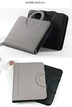 A4 Portable File Folder with Calculator Binder Organizer Manager Office Document Pad Briefcase PU Leather Padfolio Bag Customize